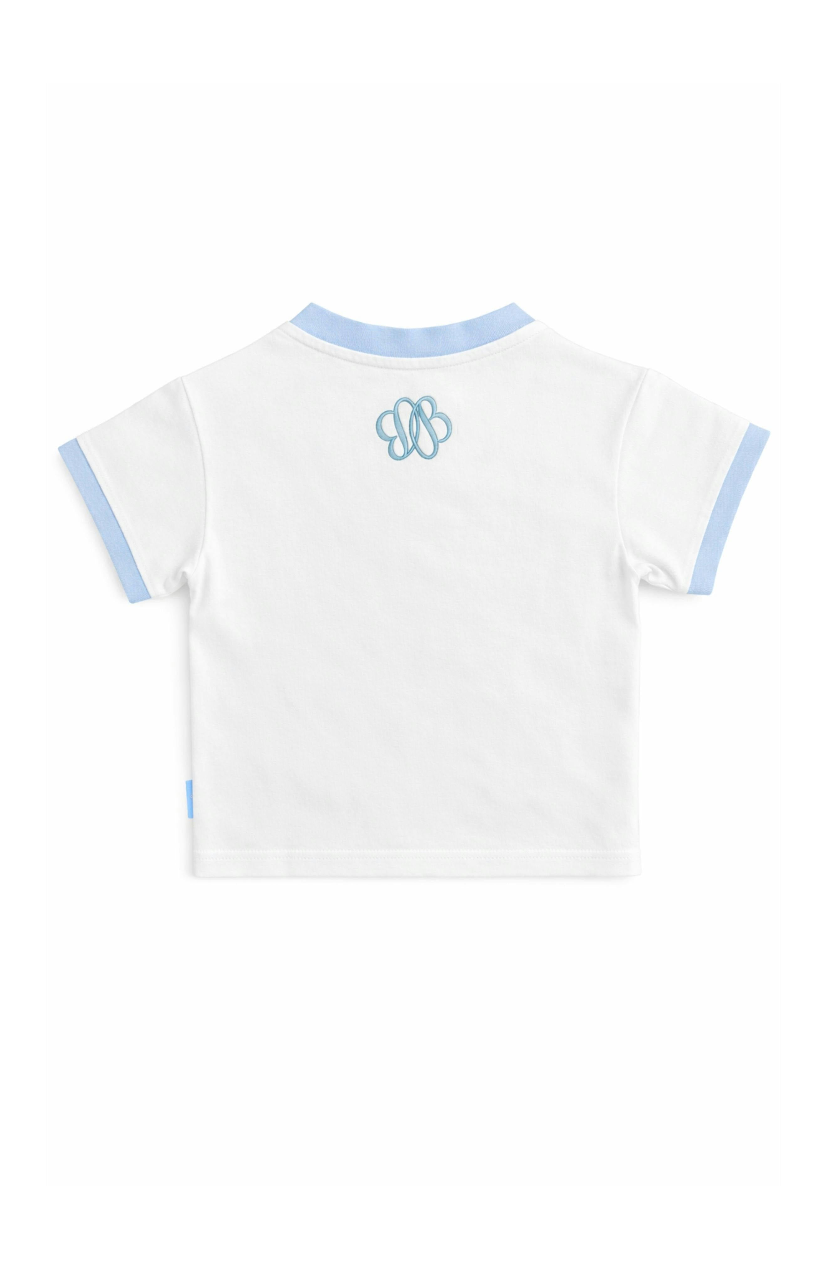 Blue Seersucker Pocket T-Shirt