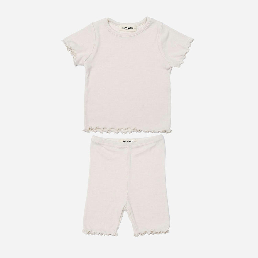 Teo Basic Tencil PJ Set - Ivory