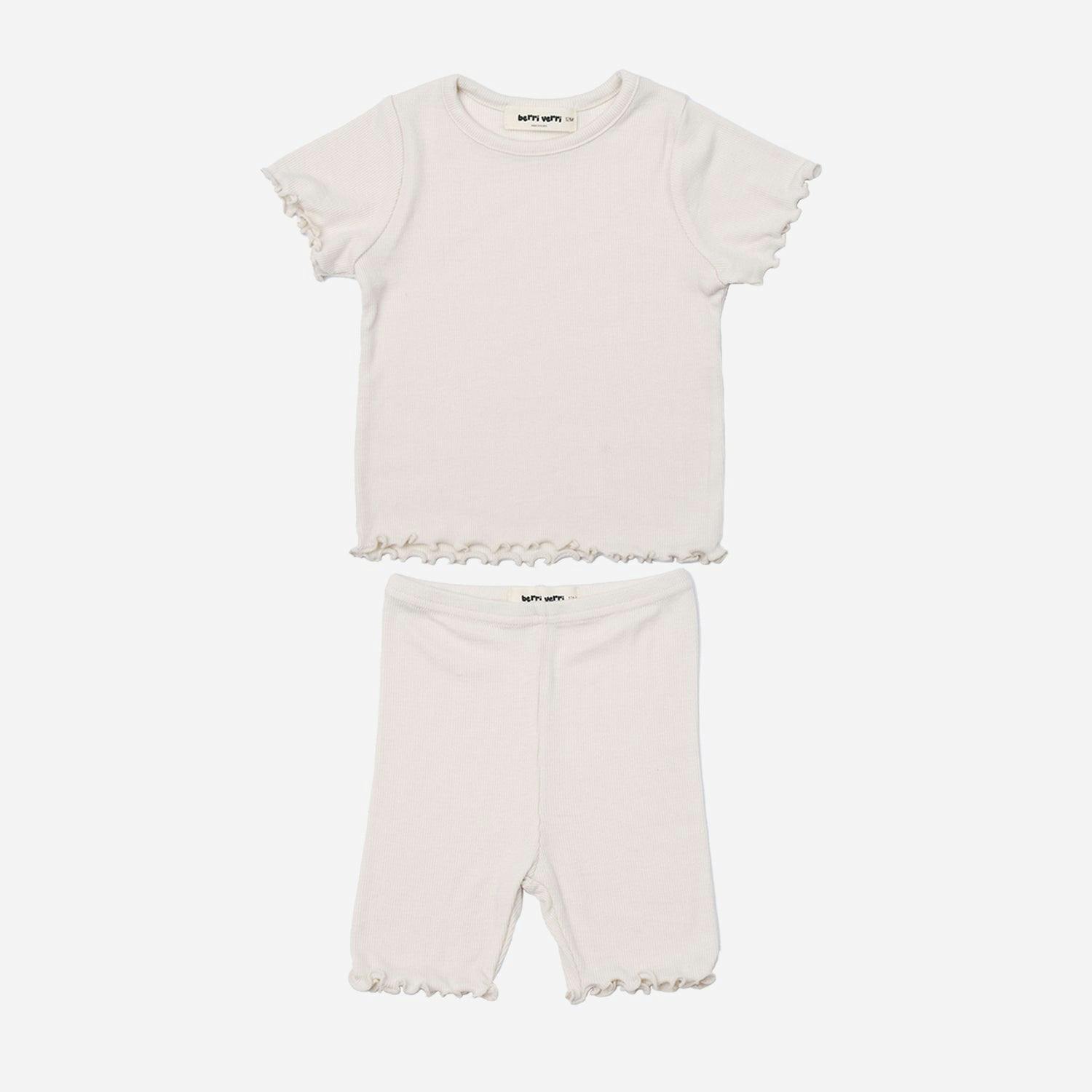 Teo Basic Tencil PJ Set - Ivory