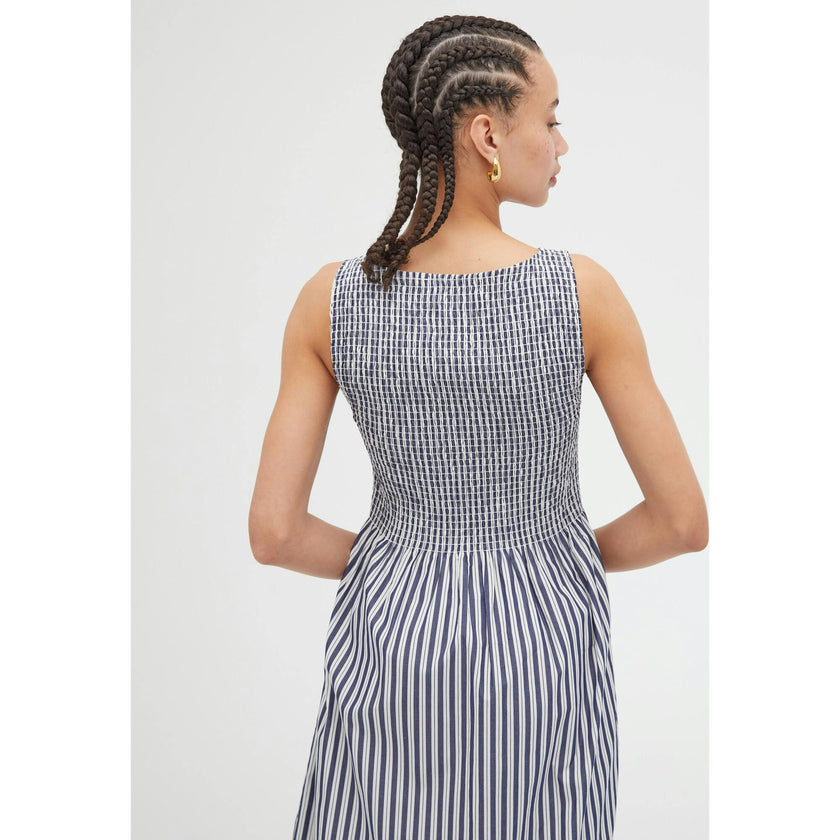 The Cosima Nap Dress - Navy Stripe