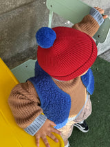 children's merino beanie - cherry pop