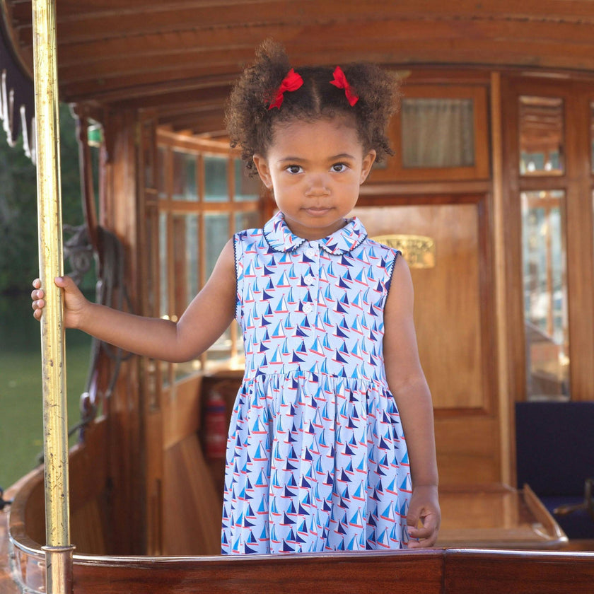 Rachel Riley Sailboat Jersey Dress in Blue at Nordstrom, Size 2T Uk Rachel Riley Sailboat Jersey Dress in Blue at Nordstrom, Size 2T Uk