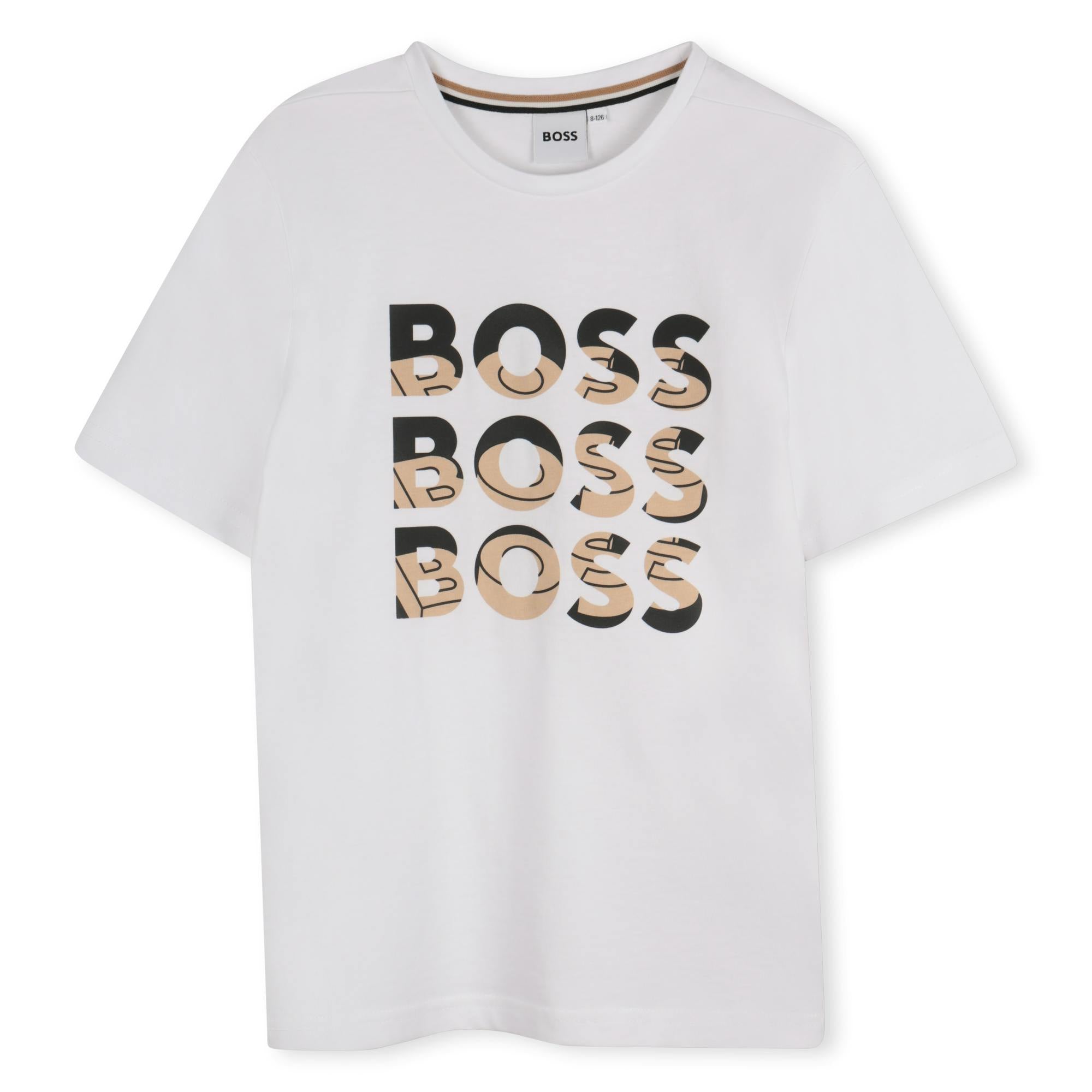 White Short Sleeve Logo Drop T-Shirt