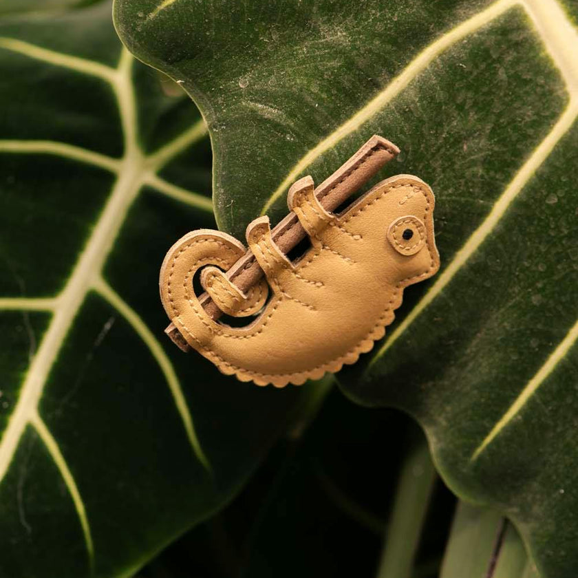 Talei Clip | Yellow Chameleon | Khaki Nubuck