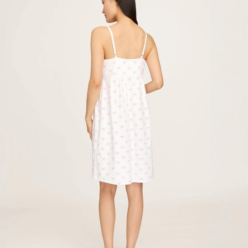 Women's Pima Maternity Nightgown in Blushing Bows