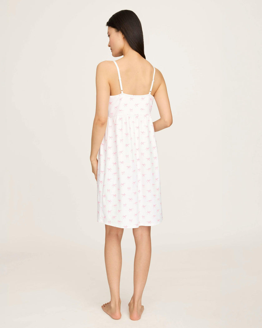 Women's Pima Maternity Nightgown in Blushing Bows