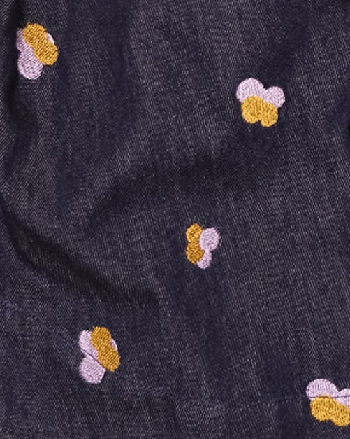 Kids Linnea Embroidered Denim  Skirt