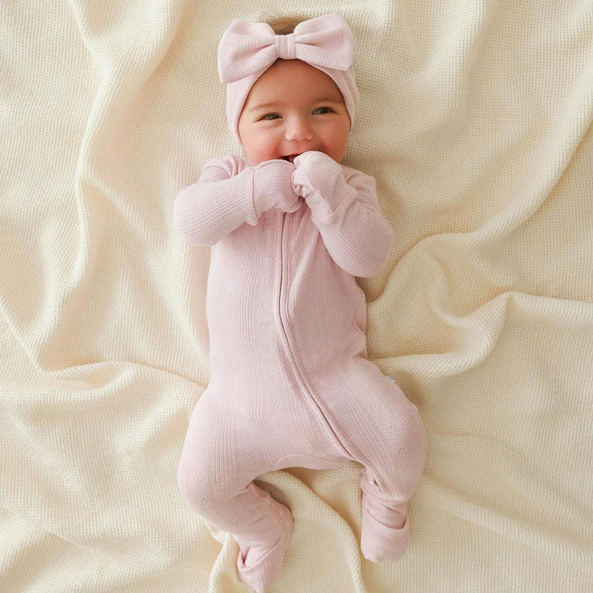 Icing Pink Pointelle Convertible One Piece