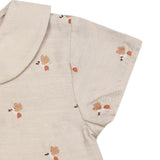Nesa Blouse | Hummingbirds | Soft Taupe