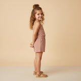 Organic Tank Romper - Clay