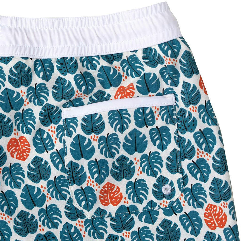Swimshort Tommaso - Tropical Leaves Teal