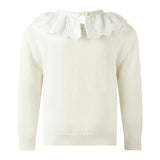 Ivory Cashmere Set with Broderie Collar