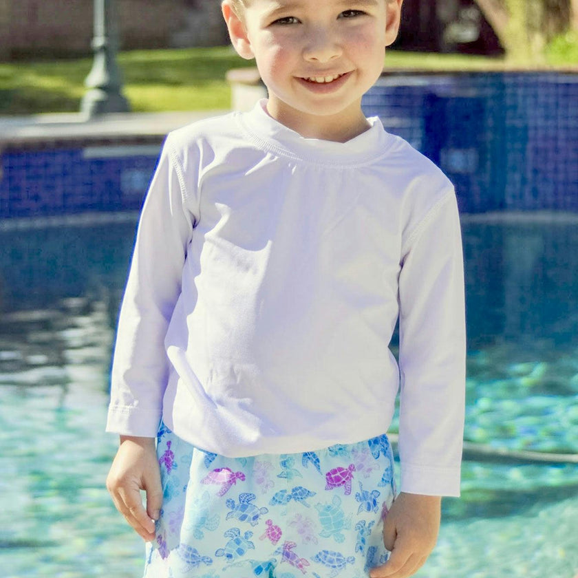 Turtle Print Swim Trunk