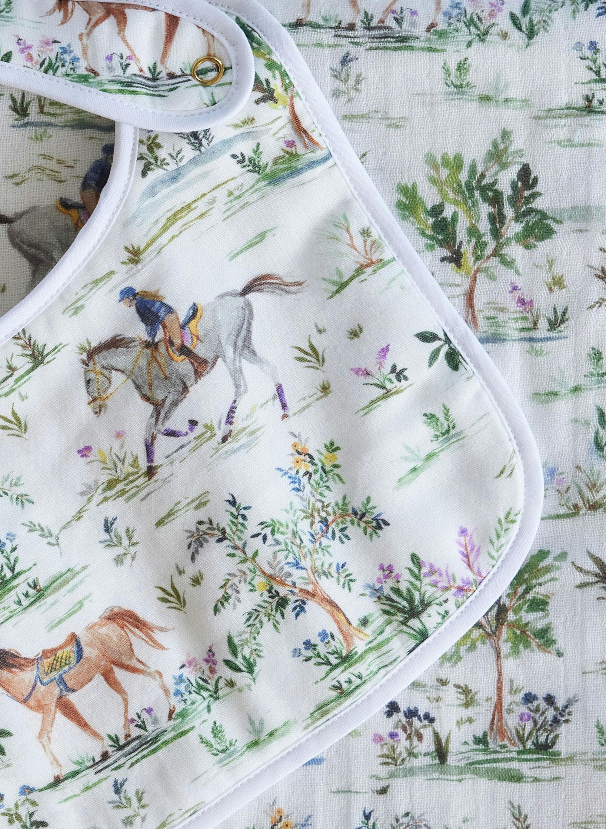 Baby Bib & Shawl Blanket Set - Hunter Pace