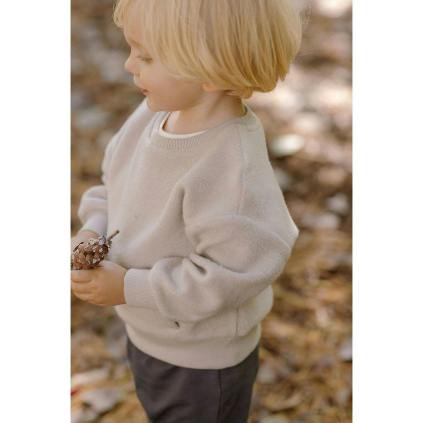 Teddy Fleece Dropped Shoulder Sweatshirt