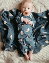 Luxe Stretch Newborn Gown & Hat Set