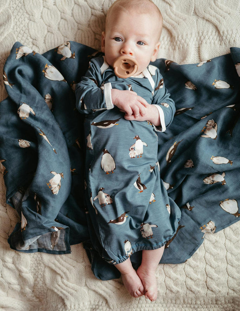 Luxe Stretch Newborn Gown & Hat Set