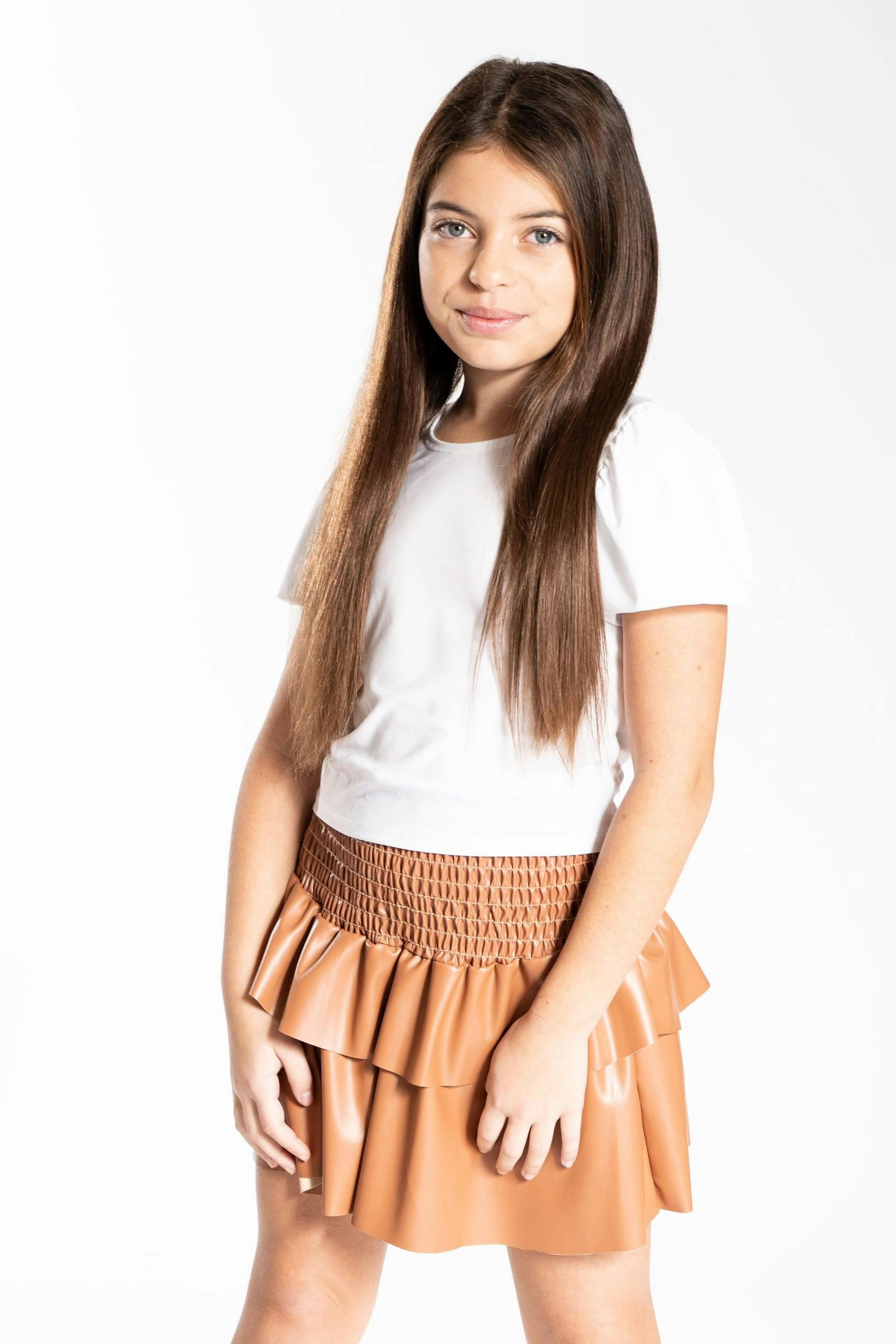 Kids Leather Julia Skirt