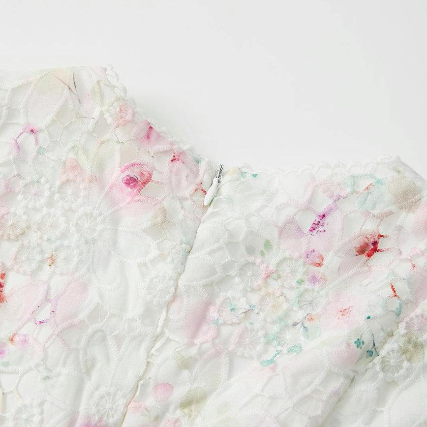 Belle Embroidered Mini Dress