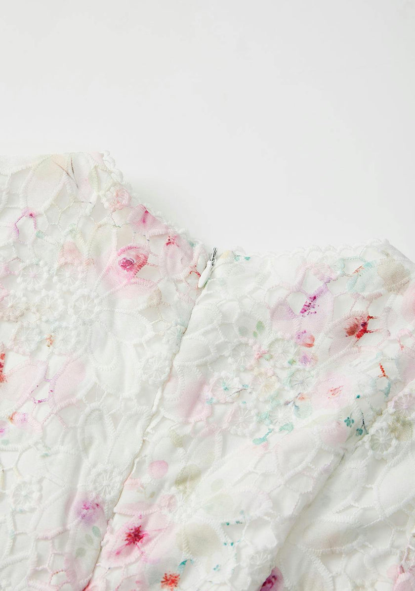 Belle Embroidered Mini Dress