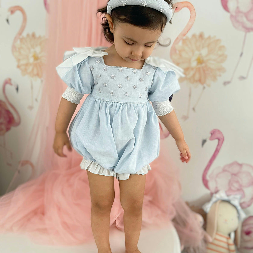 Charlotte Baby Blue Romper