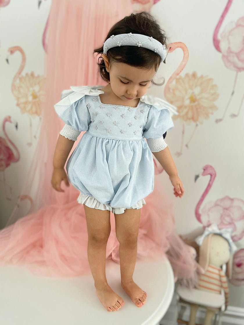 Charlotte Baby Blue Romper