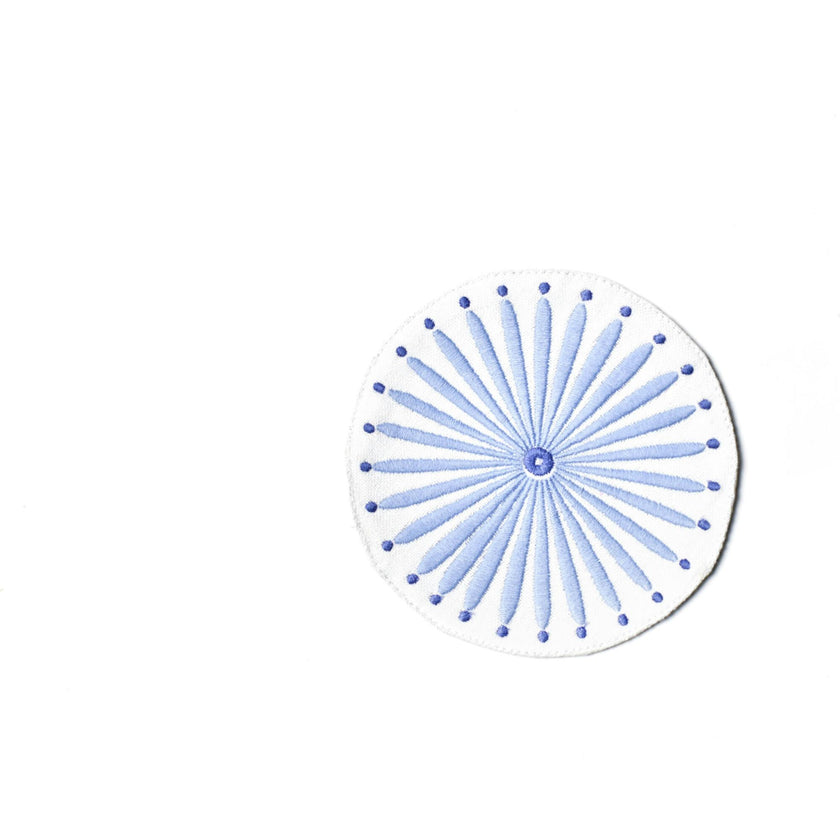 Iris Blue Burst Round Cocktail Napkins