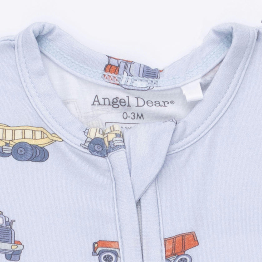 Construction Vehicles - 2 Way Zipper Footie