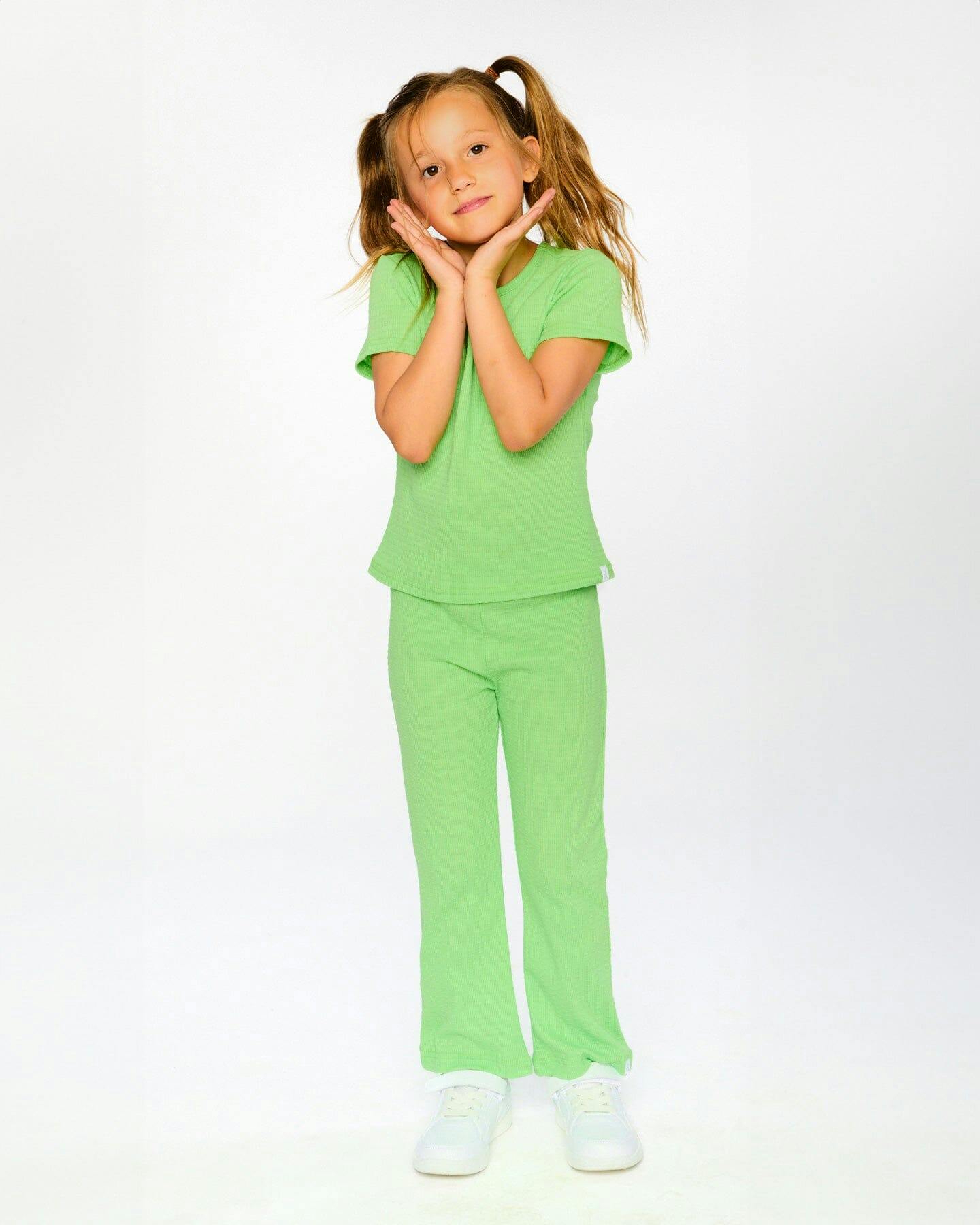 Crinkle Jersey Leggings Mint Green