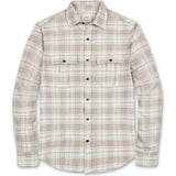Men's Organic Flannel Double Pocket Button Down Shirt, Beige