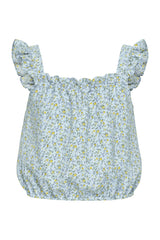 Talia Top Blue Ditsy