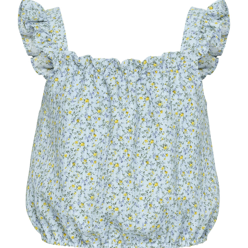 Talia Top Blue Ditsy
