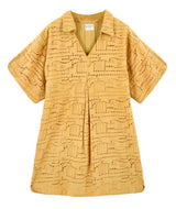 Lanai Popover Dress in Golden Eyelet