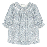Navy dress with Wonderland rabbit print