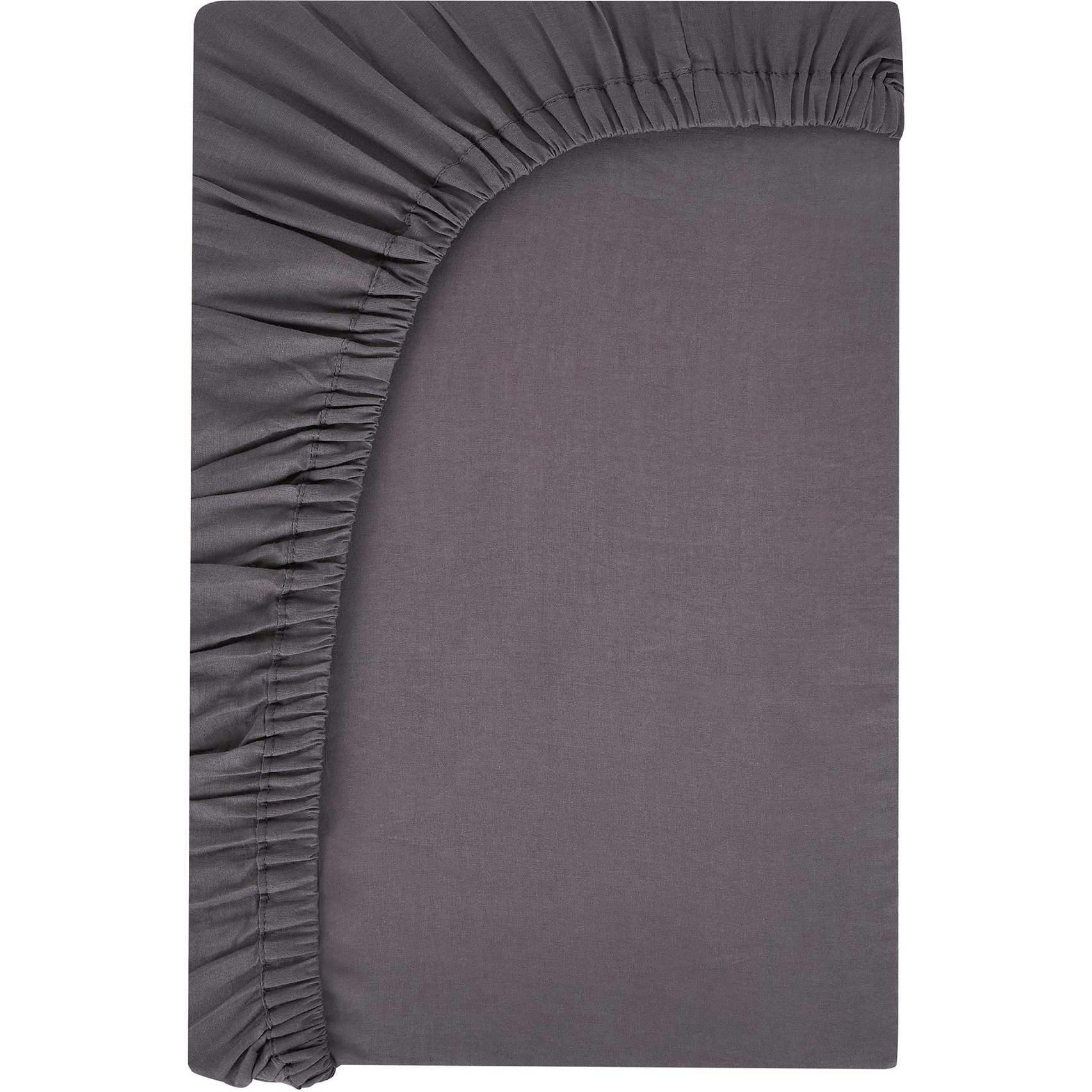 Block-Printed Cotton Fitted Crib Sheet