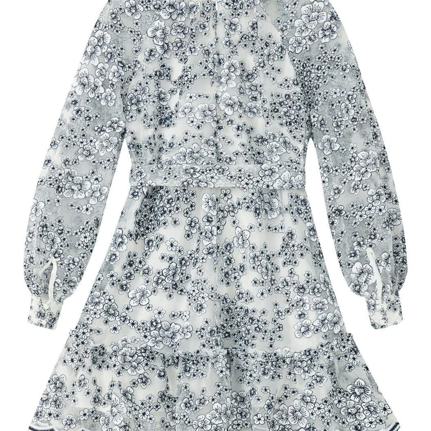 Eliza Embroidered Mini Dress