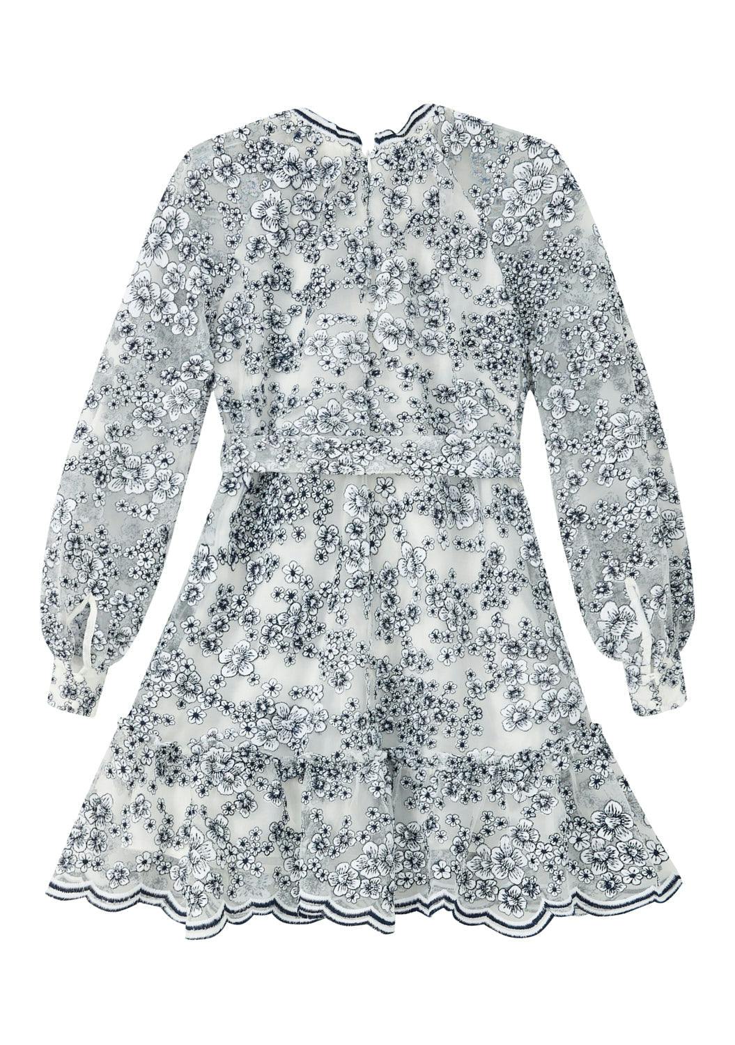 Eliza Embroidered Mini Dress