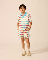 Organic Weekend Shorts in Terry Stripe