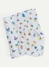 Baby Bib & Shawl Blanket Set - Madame Butterfly