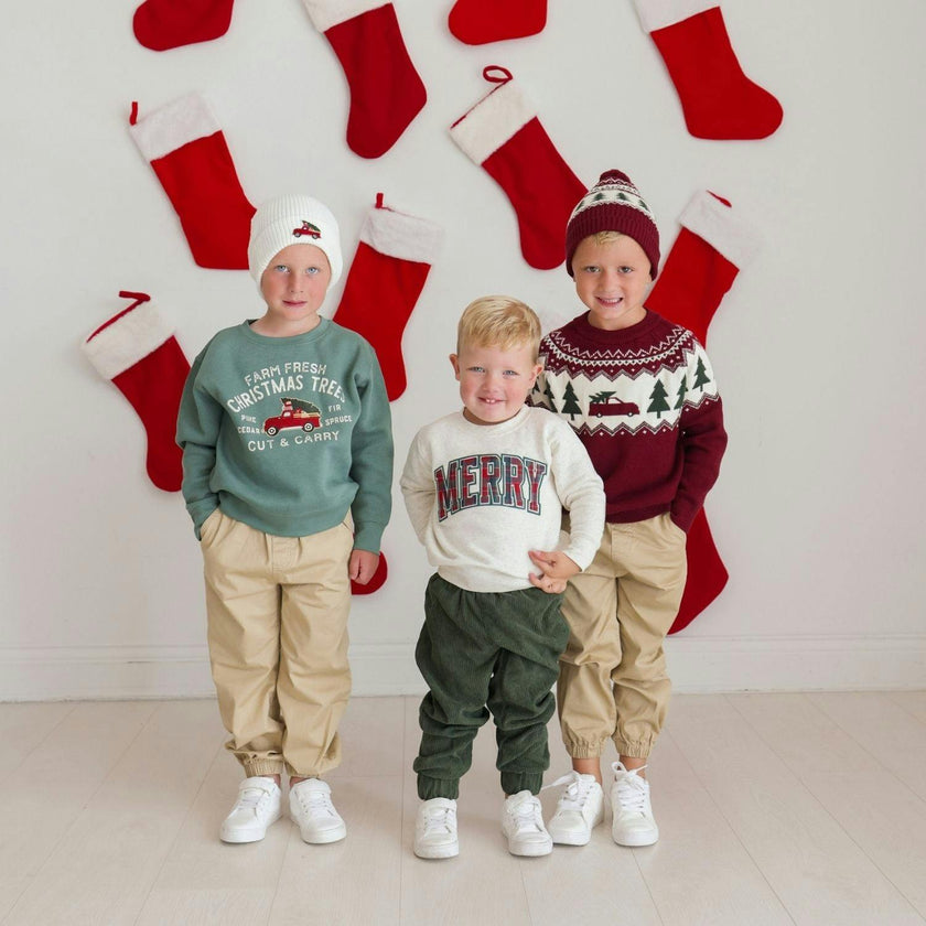 Christmas Truck Fair Isle Sweater