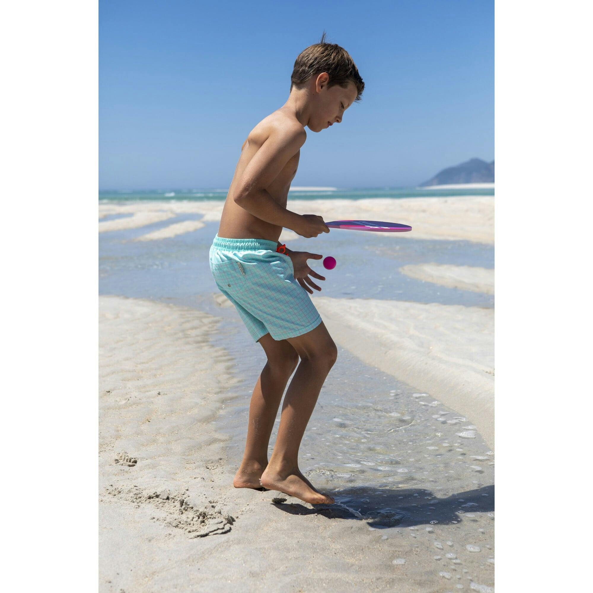 Gingham splash classic swim shorts