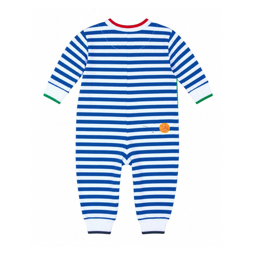 Stripe Knit Longall with Elephant & Basketballs