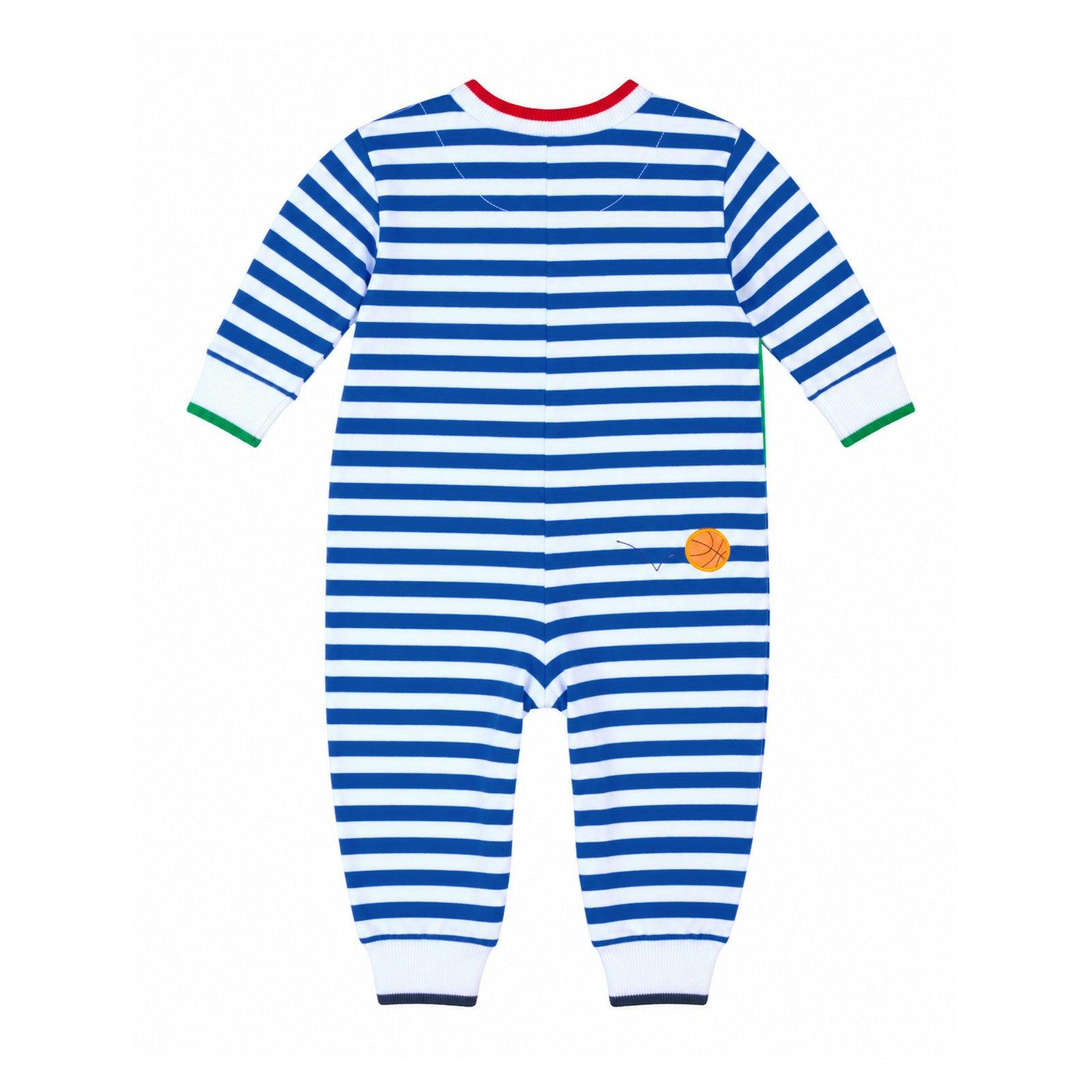 Stripe Knit Longall with Elephant & Basketballs