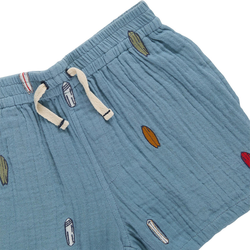 Boys Calvin Short - Surfboard Embroidery