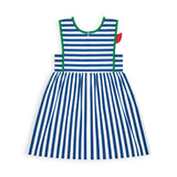 Stripe Knit Dress With Tulip
