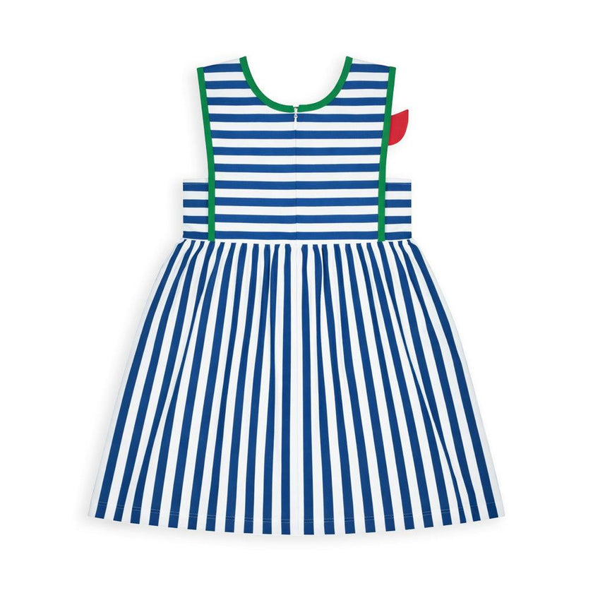 Stripe Knit Dress With Tulip