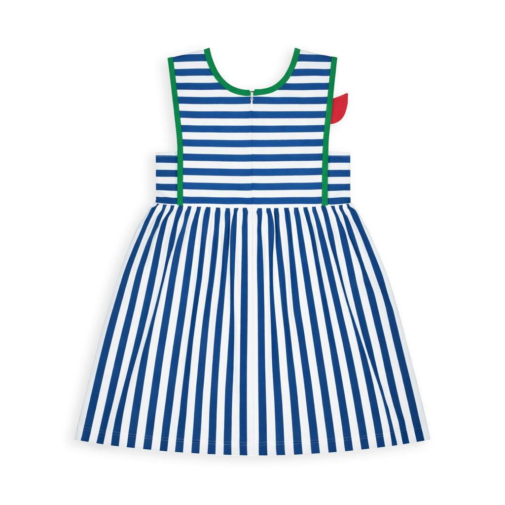 Stripe Knit Dress With Tulip