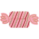 Packed Party Candy Pink Felt Gift Card Holder - Wrapped Candy-Shaped Holiday Gift Card Sleeve with Gold Glitter and Green Stripes for Christmas Gifting