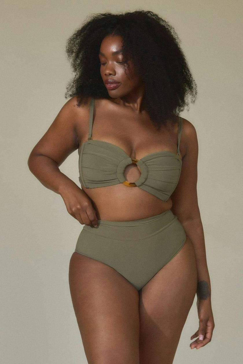 Added Coverage High Rise Bikini Bottom