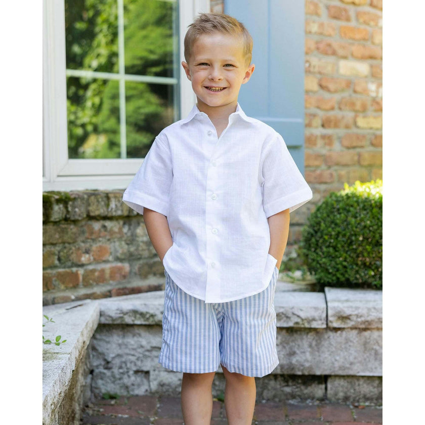 Stripe Linen-Look Short